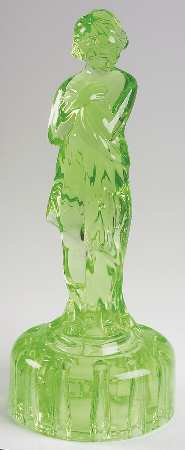 Animals & Figurines 12" Light Emerald Green Round Base Draped Lady