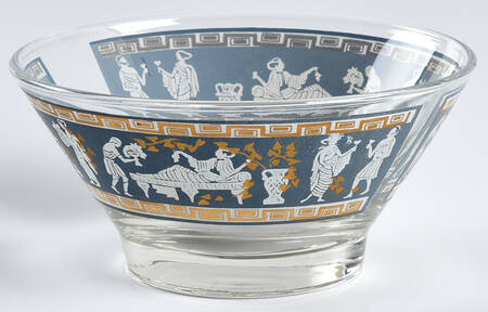 Etruscan Frieze 5" Round Bowl by Cera Glass
