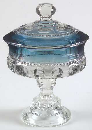 Blue Crown Wedding Bowl with Lid
