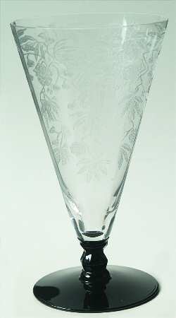 Rosalie Black Clear 10 Oz Footed Tumbler