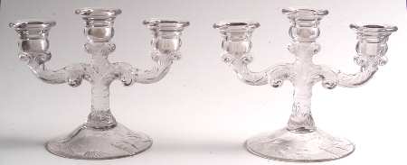 Cut 624 (Set of 2) 3 Light Candlestick