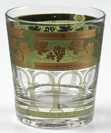 Golden Grapes Green 5 Oz Flat Tumbler