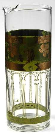 Golden Grapes Green Martini Pitcher