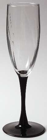 Astra (Black Stem) Fluted Champagne