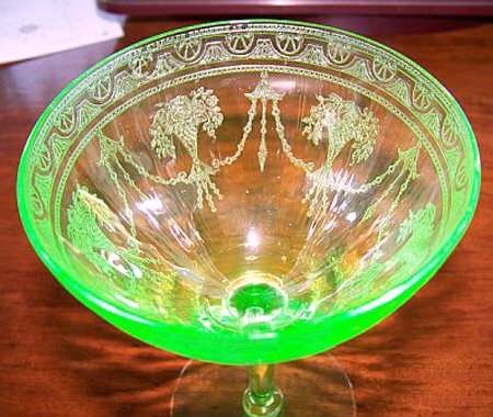 Etch 701 Green (Light Emerald) Champagne/Tall Sherbet