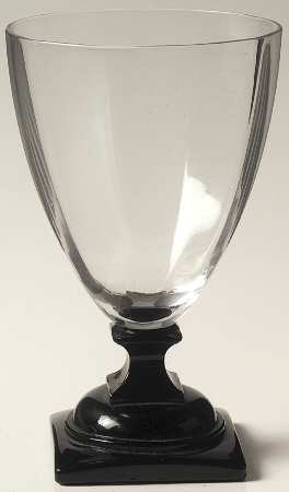 1450 (Clear Bowl, Black Base) by Central Glass Works