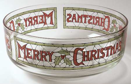 Merry Christmas Punch Bowl
