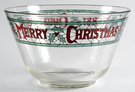 Merry Christmas Punch Bowl