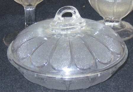 Marquisette Clear Round Covered Butter