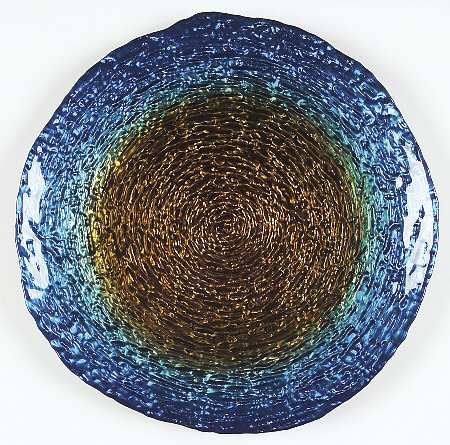 Decorated Glassware (Lava) 12" Round Platter