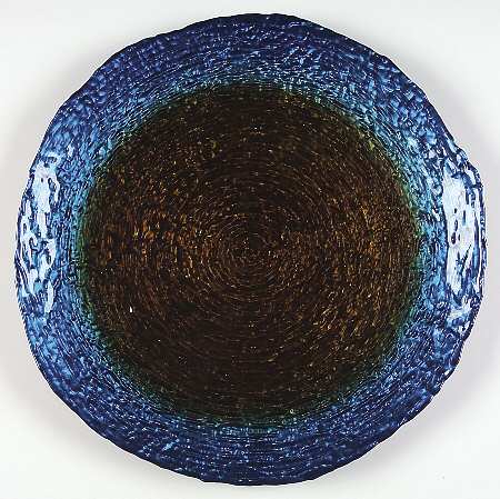 Decorated Glassware (Lava) 15" Round Platter