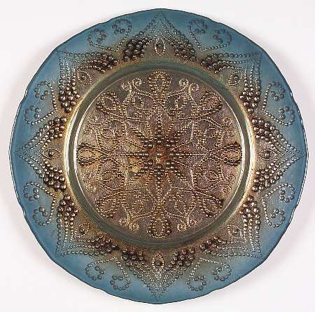 Decorated Glassware (Tunisian Bead) 13" Round Platter