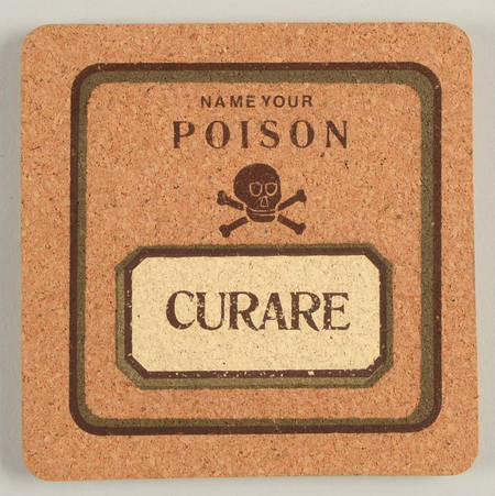 Poison Square Corkback Coaster