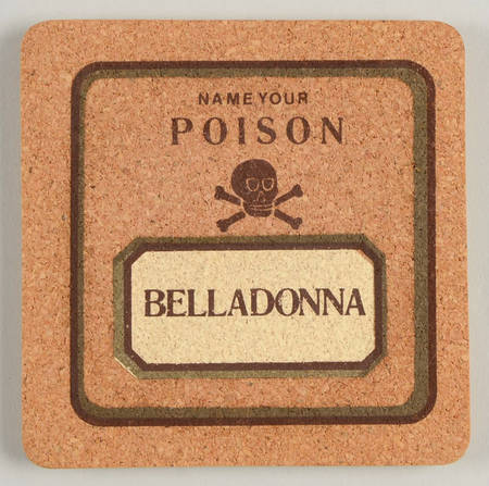 Poison Square Corkback Coaster