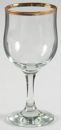 Tulip Gold Water Goblet
