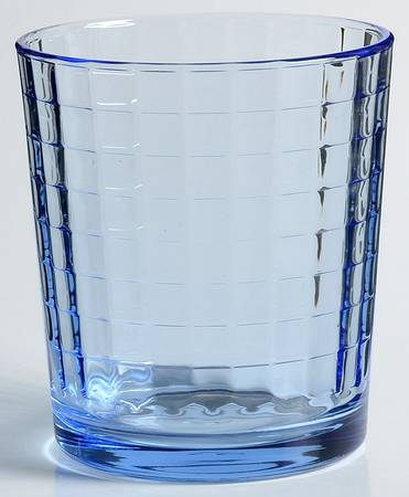 Blue Windowpane Double Old Fashioned