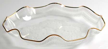 White Lace 10" Fluted Bowl