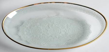 White Lace 8" Oval Relish
