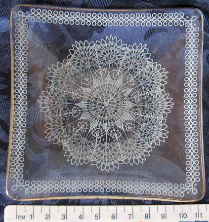 White Lace Square Tray