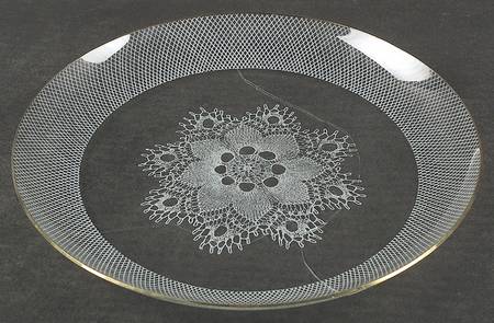 White Lace Cake Plate