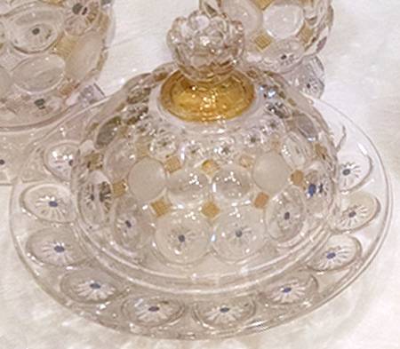 Jewelled Moon and Star Clear (Decorated) Round Covered Butter
