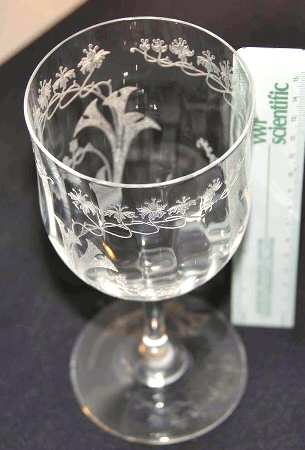 Floral Trumpets Wine Glass