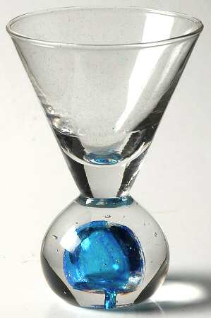 Bonfire Blue Mini Martini Glass