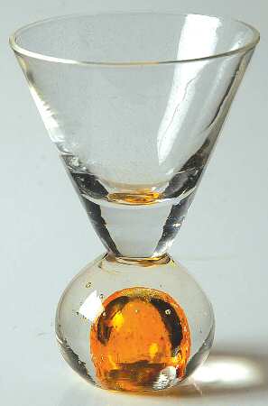 Bonfire Amber Mini Martini Glass