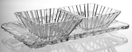 Alexandria 3 Piece Rectangular 2 Section Serving Set