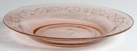 Trellis Pink Rim Soup Bowl