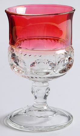 Cranberry Crown Wine Glass