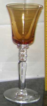 Pamela Amber Cordial Glass