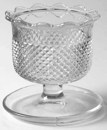Scalloped Diamond Point Clear by Central Glass Works