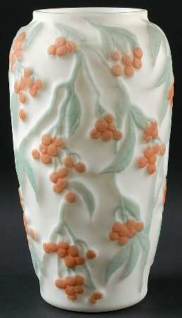 Bittersweet (Red Berries, Green Leaves) 9" Flower Vase