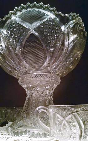 Lotus Punch Bowl with Stand