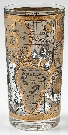 Maps Highball Glass by Cera Glass