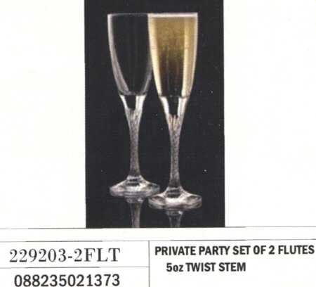 Private Party Fluted Champagne