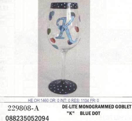 De Lite (Monogrammed) Water Goblet
