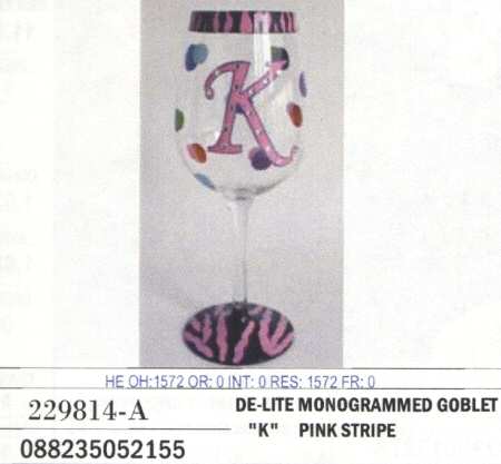 De Lite (Monogrammed) Water Goblet