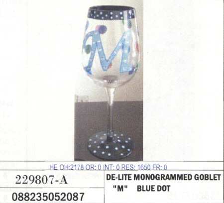 De Lite (Monogrammed) Water Goblet
