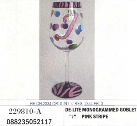 De Lite (Monogrammed) Water Goblet