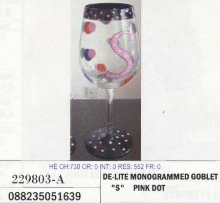 De Lite (Monogrammed) Water Goblet