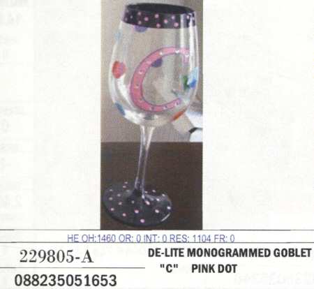 De Lite (Monogrammed) Water Goblet