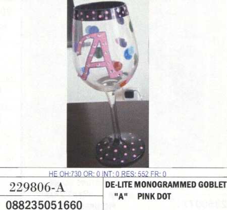 De Lite (Monogrammed) Water Goblet