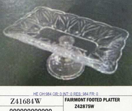 Fairmont 12" Rectangular Pedestal Plate