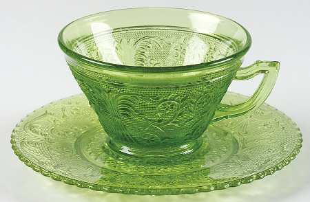 Sandwich Green (Lime Avocado) Cup & Saucer Set