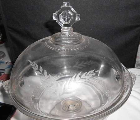 Dot and Dash Clear Lid for 10" Compote