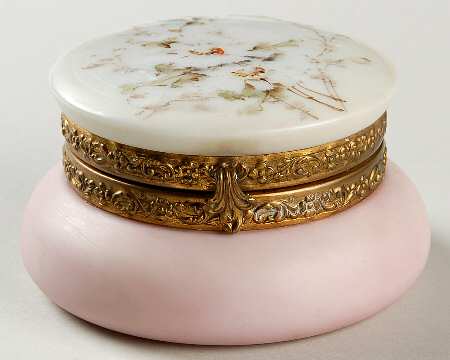 Wave Crest Round Box with Hinged Lid