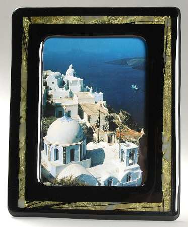 Black & Gold Frame-Holds 5" X 7" Photo