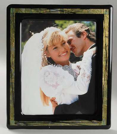 Black & Gold Frame-Holds 8" X 10" Photo